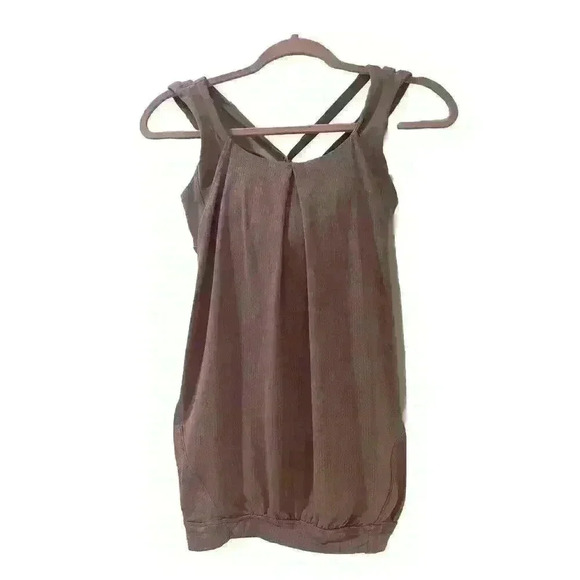 Lululemon Work Out Tank Top Size 6 Built In Bra Lilac Racer Back - Picture 1 of 10